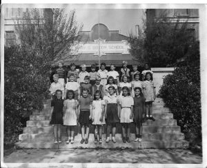 Gene, back row, second child. Mary S. Doten School. October 1945