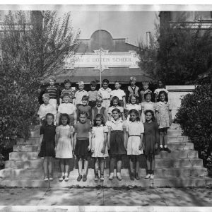 Gene, back row, second child. Mary S. Doten School. October 1945