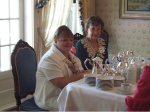 Lisa-Marie Lightfoot and Kay Sanders at Pink Tea at the Governor's Mansion