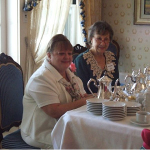 Lisa-Marie Lightfoot and Kay Sanders at Pink Tea at the Governor's Mansion
